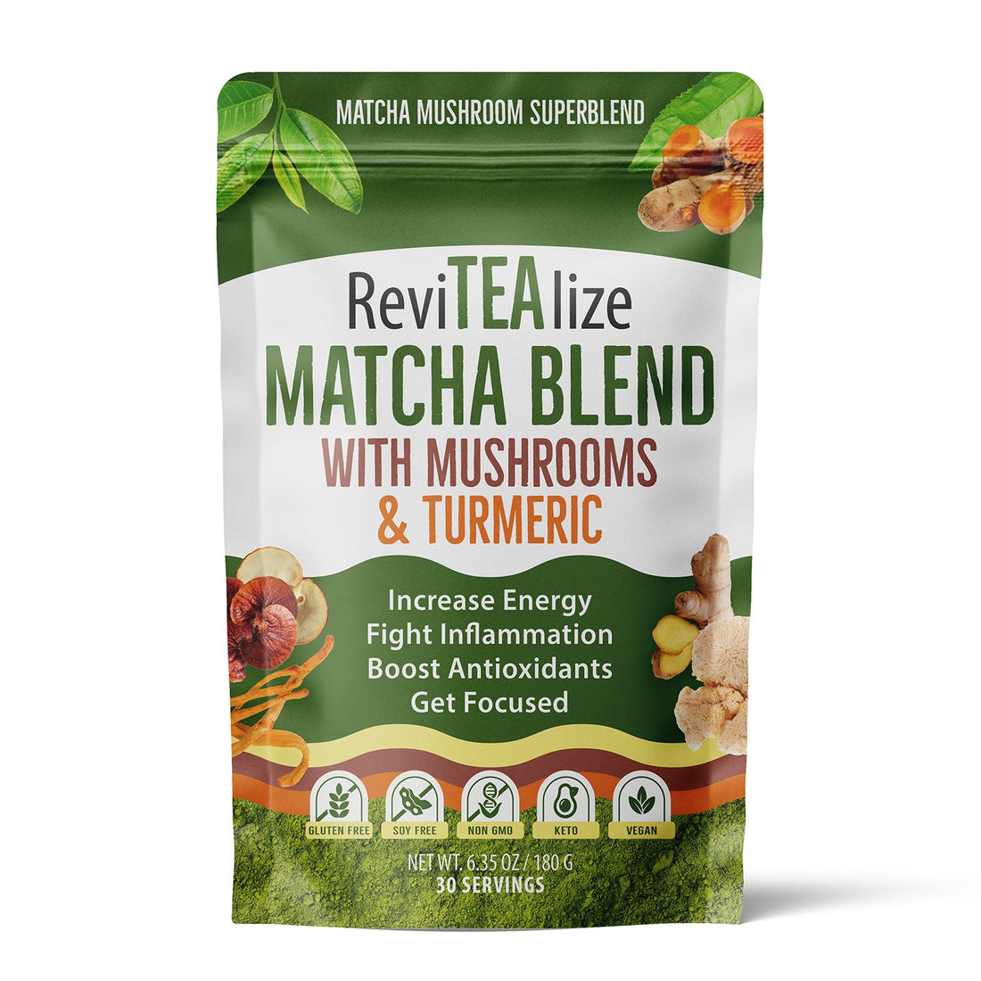 ReviTEAlize Mushroom Matcha Super Blend