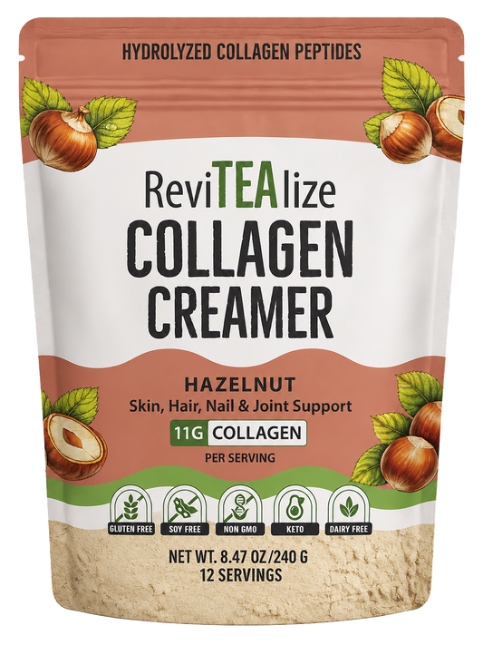 Collagen Creamer for Coffee - Grass Fed Collagen Peptides Powder with MCT Oil for Hair, Skin, Nails & Joint Support - Hazelnut