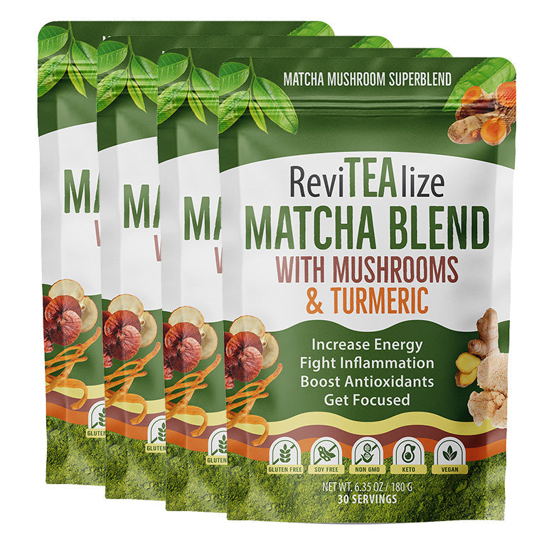 Matcha Mushroom Super Blend (120 Servings) 4 packs