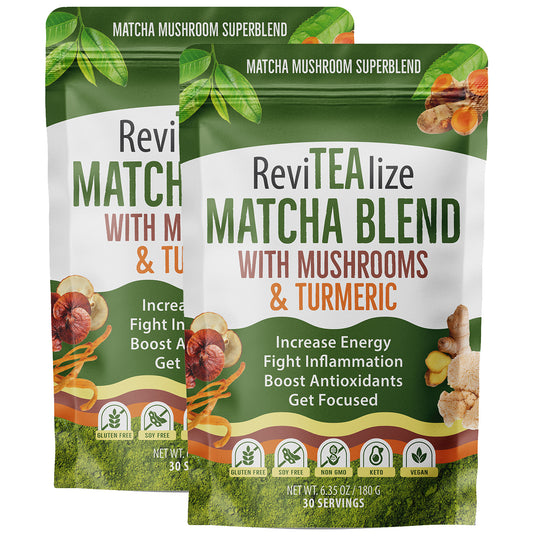 NEED IT TWICE A DAY BUNDLE of Matcha Super Blend 6.35oz / 2 pack (60 Servings)