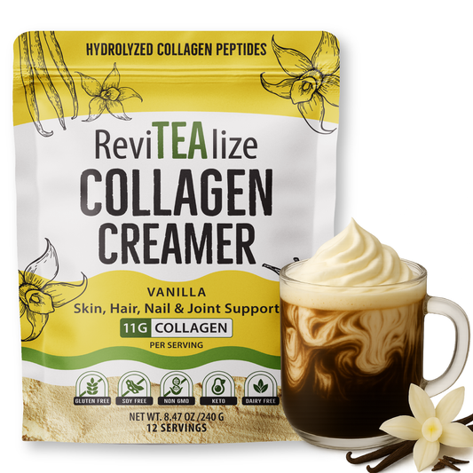 Collagen Creamer for Coffee - Grass Fed Collagen Peptides Powder with MCT Oil for Hair, Skin, Nails & Joint Support