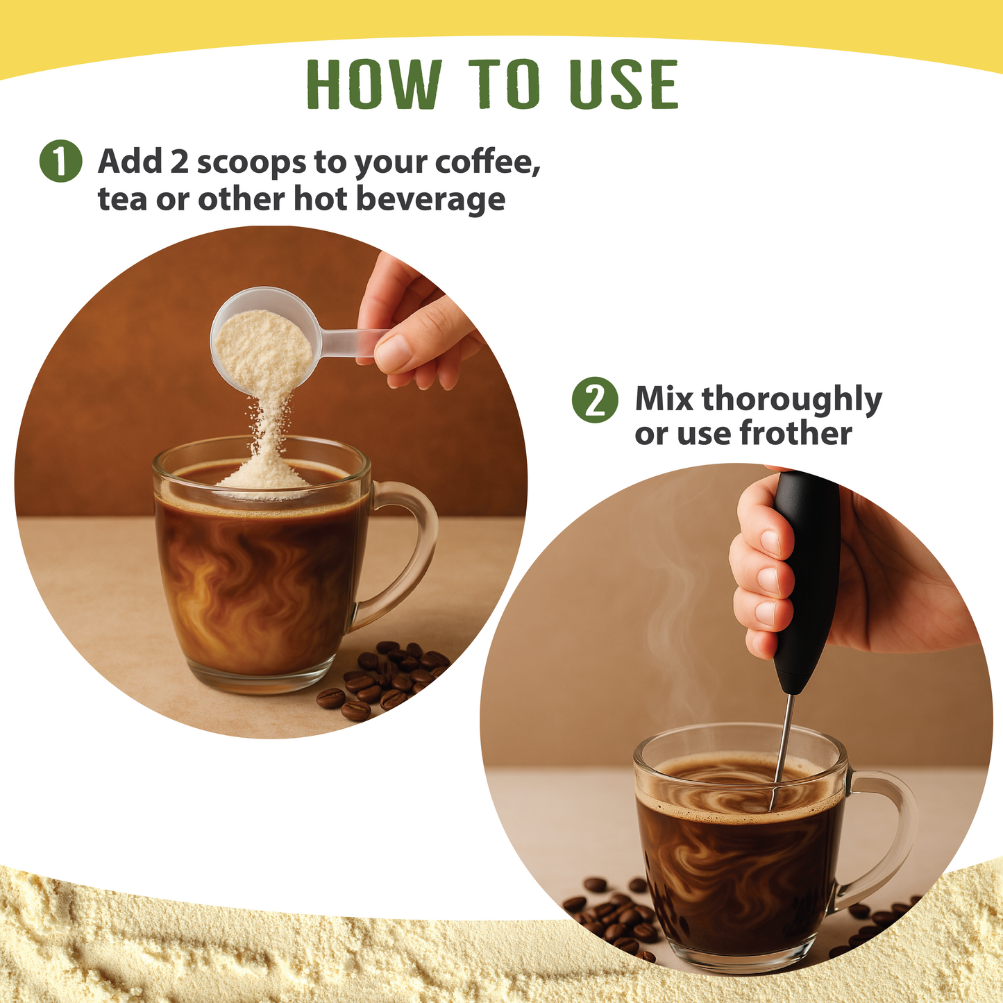 Collagen Creamer for Coffee - Grass Fed Collagen Peptides Powder with MCT Oil for Hair, Skin, Nails & Joint Support